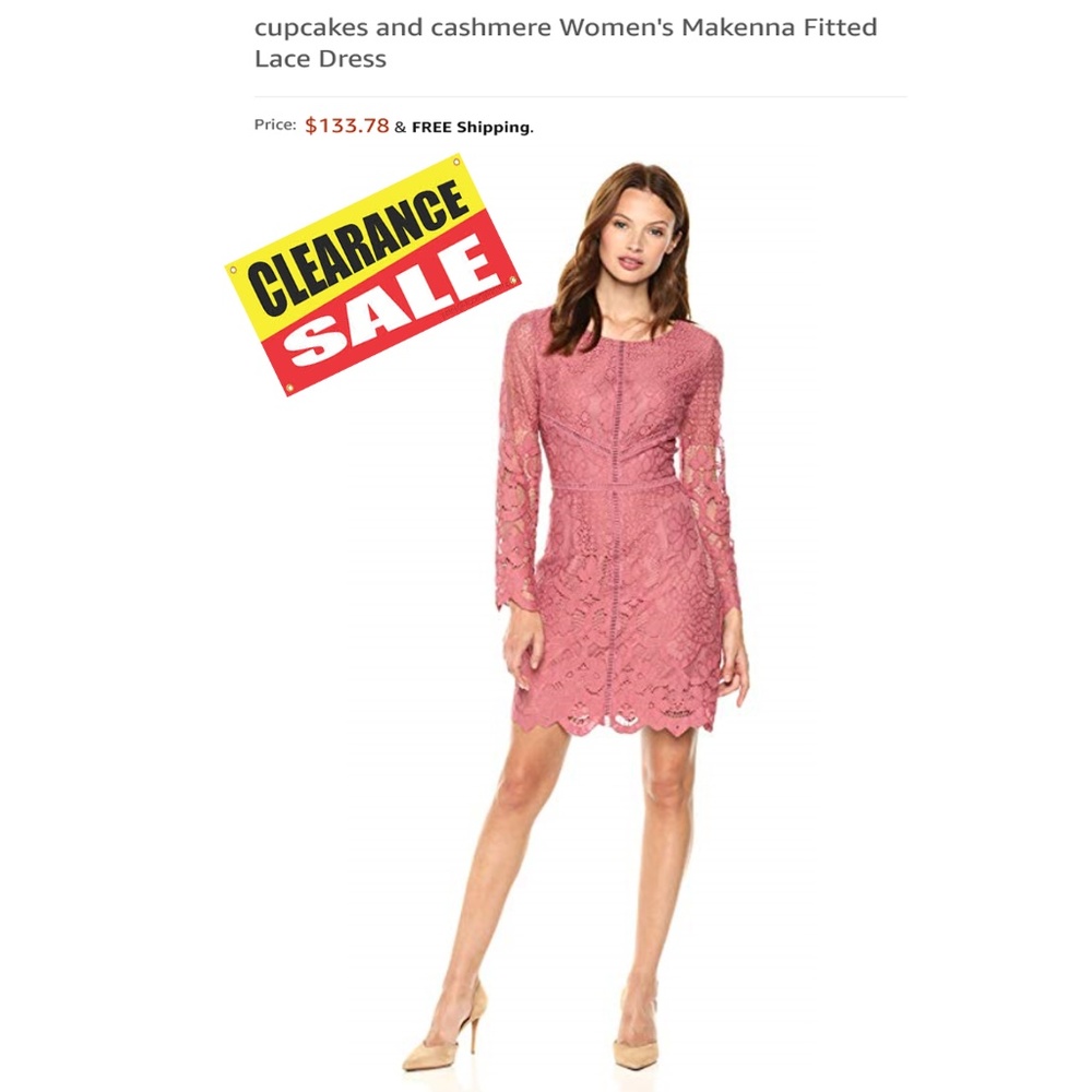 Cupcakes and Cashmere Makenna Fitted Lace Dress